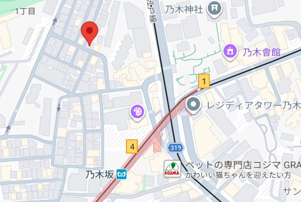 青山本社付近の地図